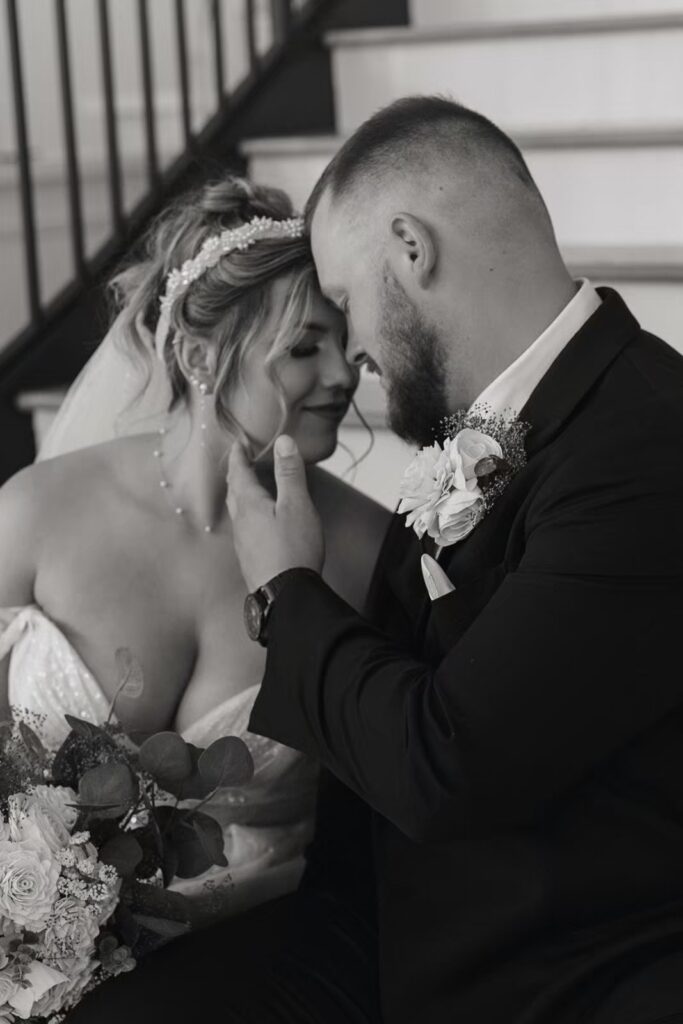 Bride and groom at Nichols Heir wedding venue